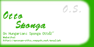 otto sponga business card